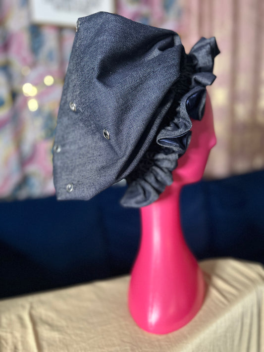 💙 Denim Luxe Oversized Bonnet